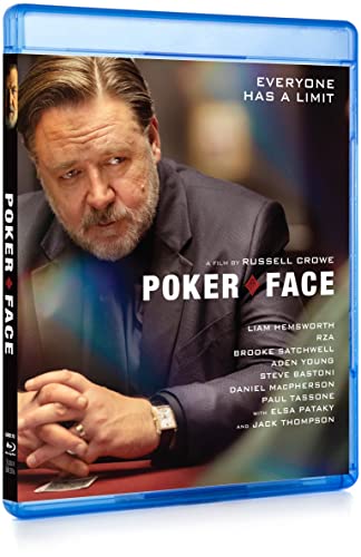Blu-ray cover for "Poker Face" featuring Russell Crowe in a suit.