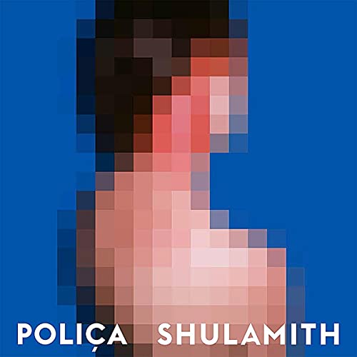 Pixelated portrait of a person against a blue background with album title text.