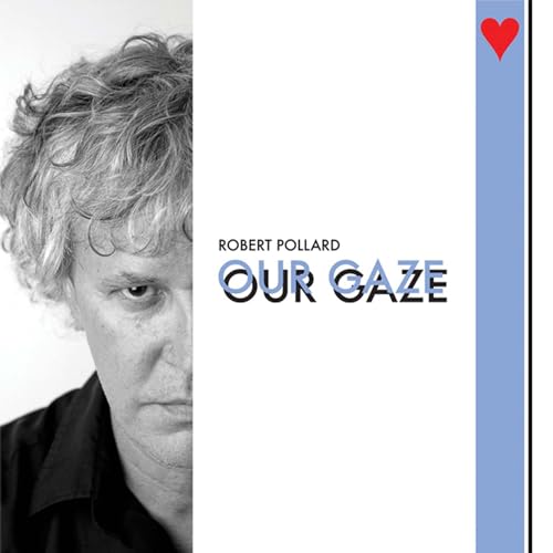 Robert Pollard album cover: black and white portrait with blue stripe.