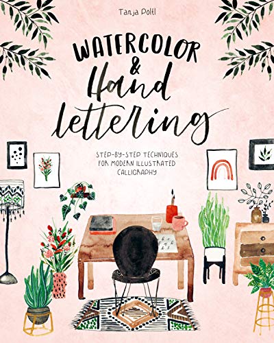Book cover with watercolor illustrations of a desk and plants.