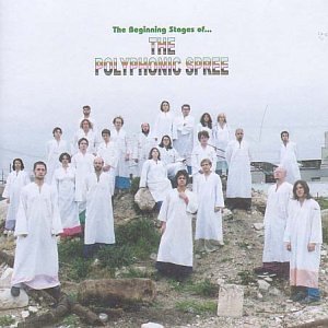CD cover for The Polyphonic Spree, featuring a large group in white robes.