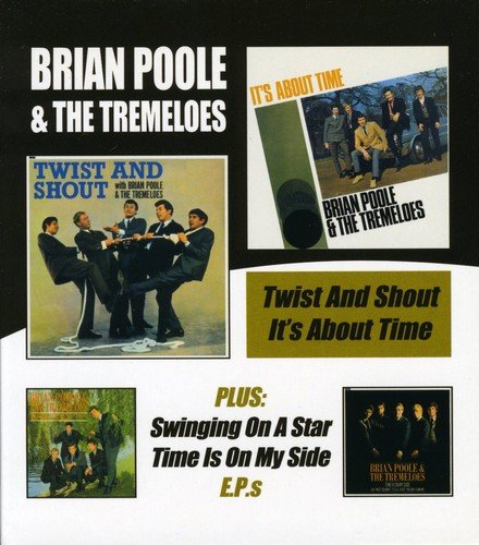 "CD cover with four album covers of Brian Poole & The Tremeloes on brown and white background."