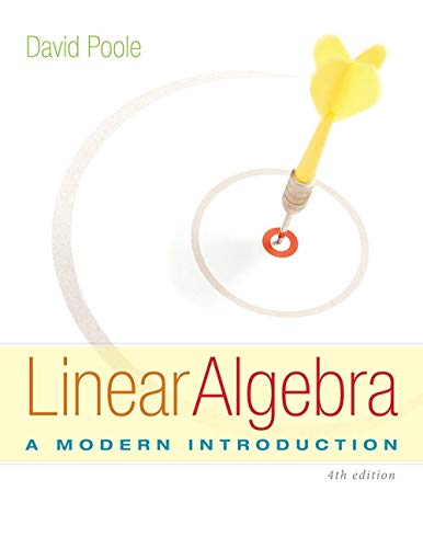 Textbook cover for “Linear Algebra” with a dartboard and dart image.