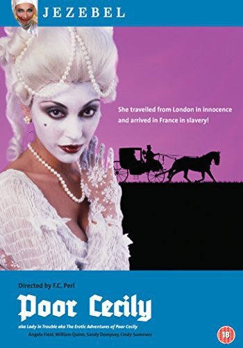 DVD cover for “Poor Cecily” featuring a woman in 18th-century attire.