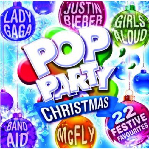 CD cover for “Pop Party Christmas” featuring artist names and ornaments.