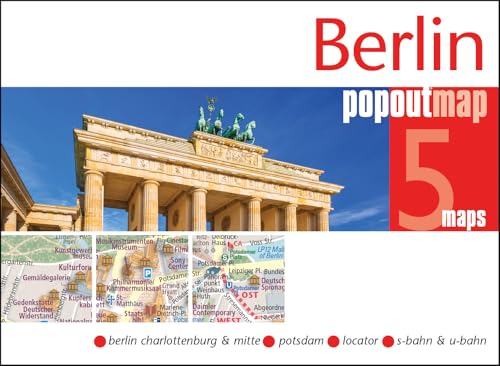 Berlin PopOut Map cover featuring the Brandenburg Gate and city map snippets.