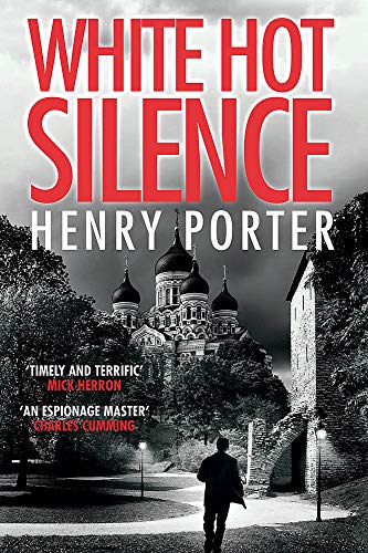 Book cover with red title, cathedral, and a figure walking away.