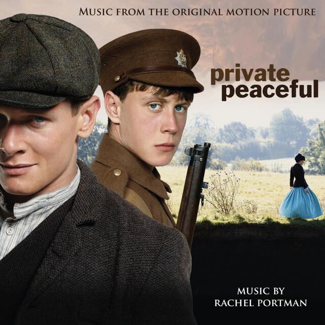 CD cover for “Private Peaceful” featuring two young men in military uniforms.