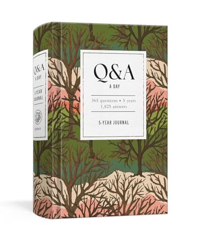 Green and brown 5-year journal with "Q&A a Day" on the cover.