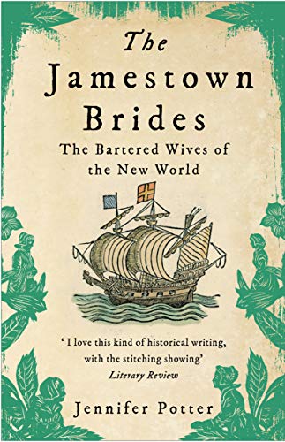Book cover featuring a sailing ship illustration, green floral borders, and historical text.
