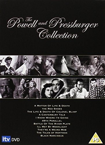 DVD boxset cover for "The Powell and Pressburger Collection" with film stills.