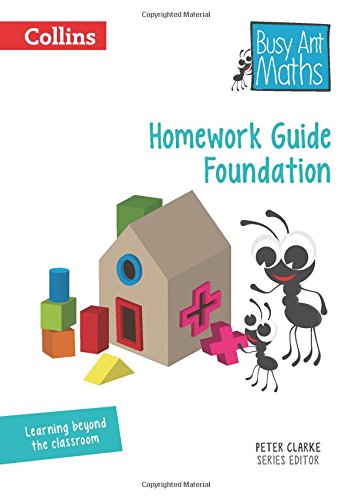 “Busy Ant Maths” Homework Guide Foundation cover with ants and building blocks.