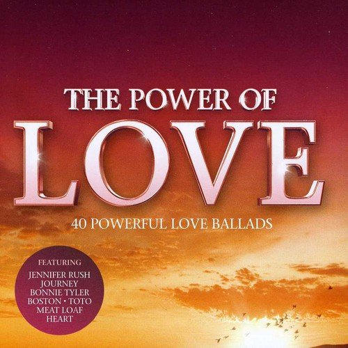 CD cover for “The Power Of Love” with a sunset background.