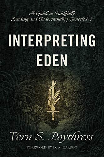 Book cover for “Interpreting Eden” with a sword illustration.