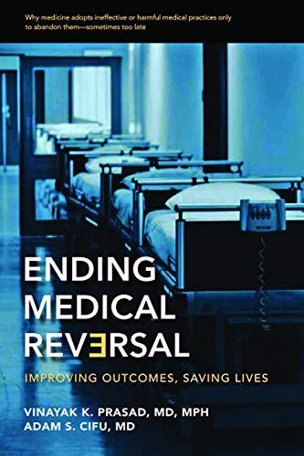 Book cover: "Ending Medical Reversal" with hospital beds in the background.