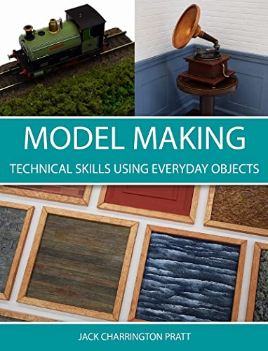 Book cover featuring model train, gramophone, and textured material samples.