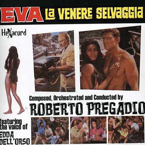 CD cover for "Eva La Venere Selvaggia" featuring film stills and text.