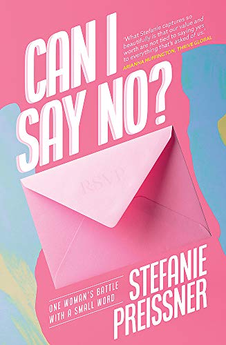 Book cover: "Can I Say No?" with an open pink envelope overlay.