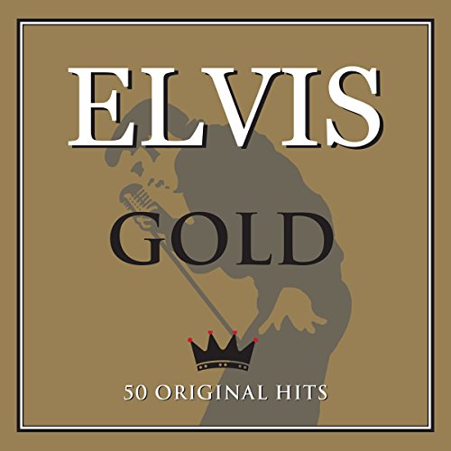 CD cover for Elvis Presley’s “Gold” album with a silhouette of Elvis.