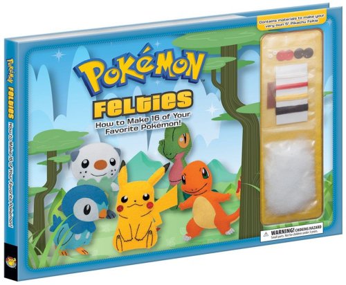 Pokemon Felties craft kit book with felt characters and included sewing materials.