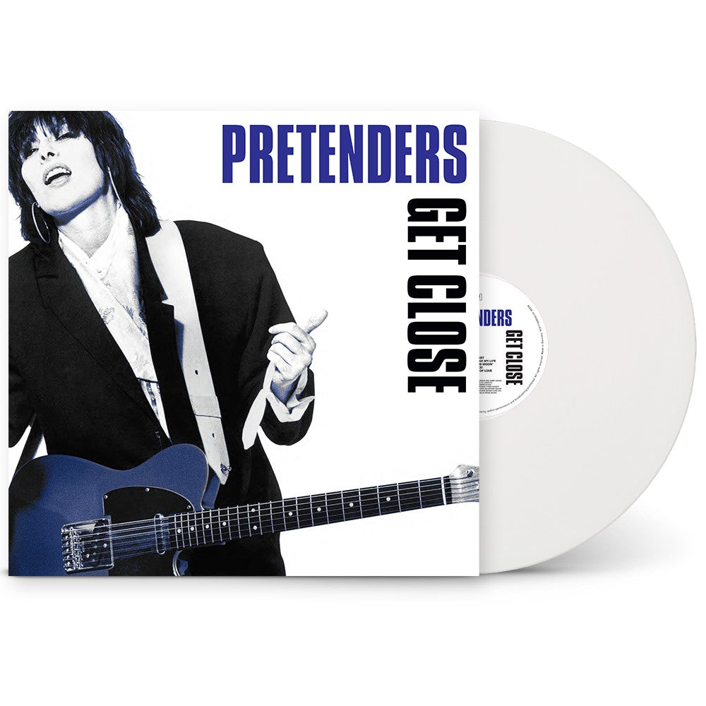 Pretenders "Get Close" vinyl record with Chrissie Hynde portrait.