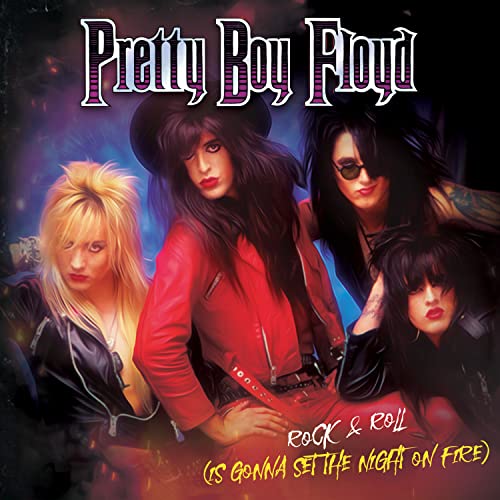 Album cover featuring four people with 80s rock star hairstyles and attire.