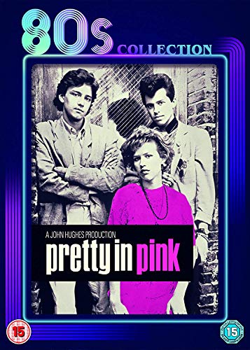 Pretty in Pink" DVD cover featuring three young people in 80s fashion.