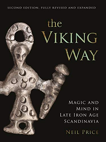 Book cover featuring a silver Viking Age figure with circular details.