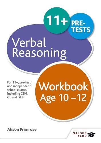 Workbook cover with “Verbal Reasoning” text and age range 10-12.