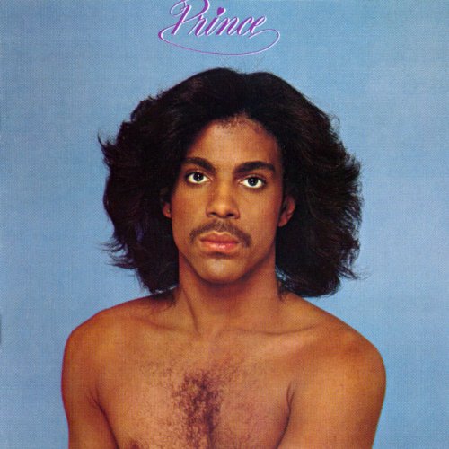 Album cover with a shirtless person against a blue background, "Prince" text above.