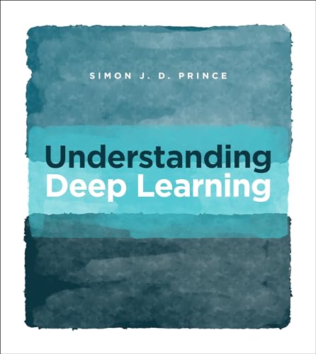 Book cover: "Understanding Deep Learning" with blue watercolor background.
