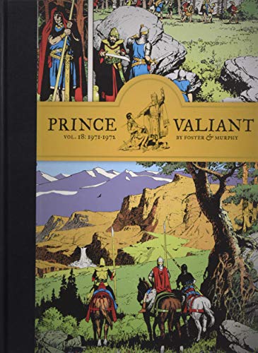 Cover of “Prince Valiant Vol. 18: 1971-1972” comic book, knights on horseback.