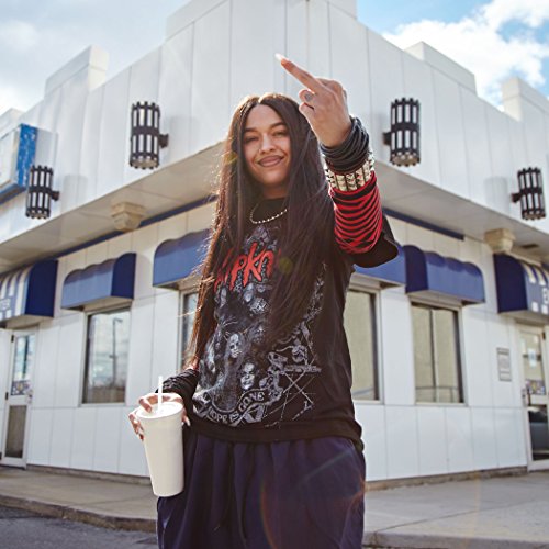 Princess Nokia album cover featuring a woman raising her middle finger.