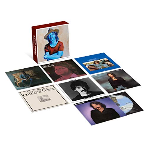 John Prine CD box set featuring seven album covers and a storage box.