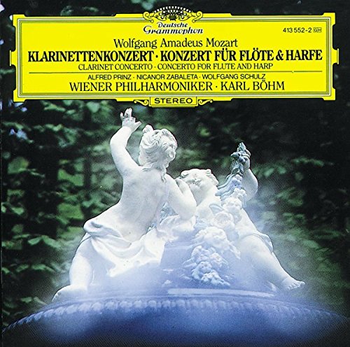 Classical music CD cover with white statue of two cherubs on a fountain.