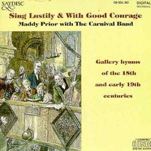 CD cover: vintage illustration of people in a church gallery singing.