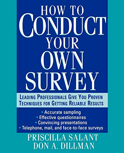 Book cover: "How to Conduct Your Own Survey" by Priscilla Salant and Don Dillman.