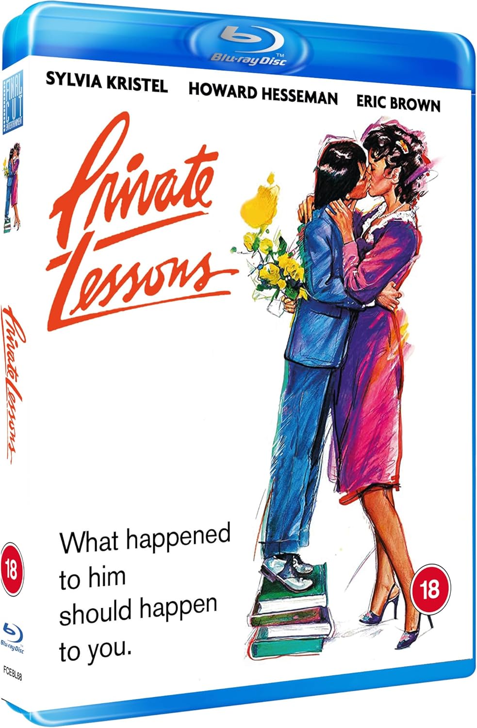 Private Lessons" Blu-ray cover featuring a couple embracing, painted style.