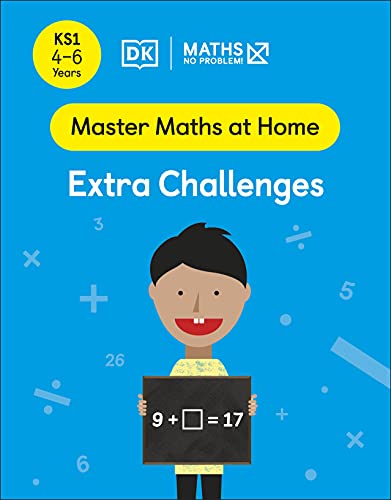 Blue book cover with cartoon child holding a maths problem board.