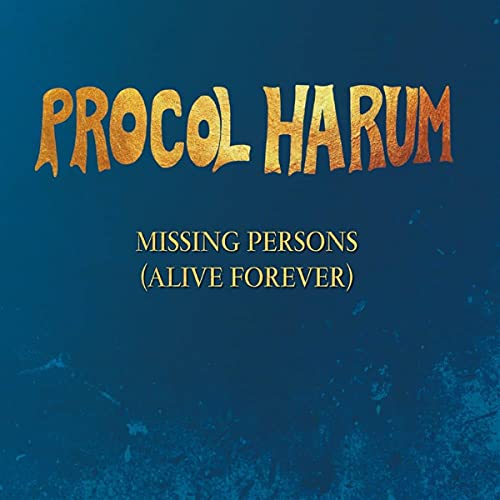 Procol Harum "Missing Persons" EP CD cover, blue textured background.