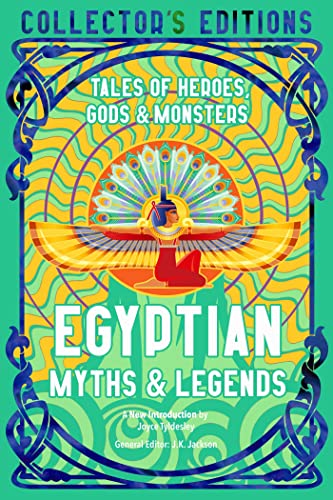 Book cover featuring a winged Egyptian figure against a green and yellow patterned background.