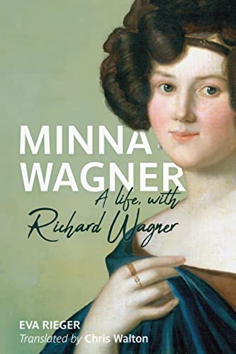 Book cover: portrait of Minna Wagner, with white title text.