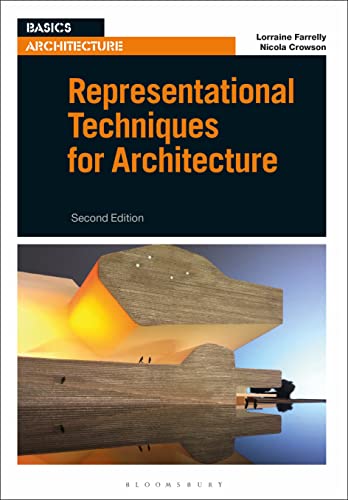 Book cover: "Representational Techniques for Architecture" with modern building image.