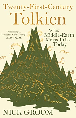 Book cover with illustrated green mountains and title “Twenty-First-Century Tolkien.”