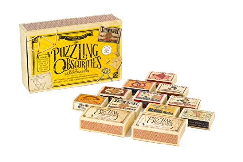 Yellow matchbox puzzle game with scattered miniature matchboxes.