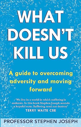 Book cover: “What Doesn’t Kill Us” with blue text on a textured, bright blue background.