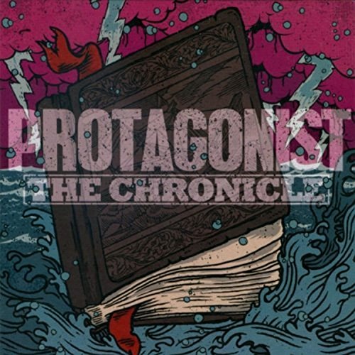 CD cover: old book with waves, lightning, and band name "Protagonist".