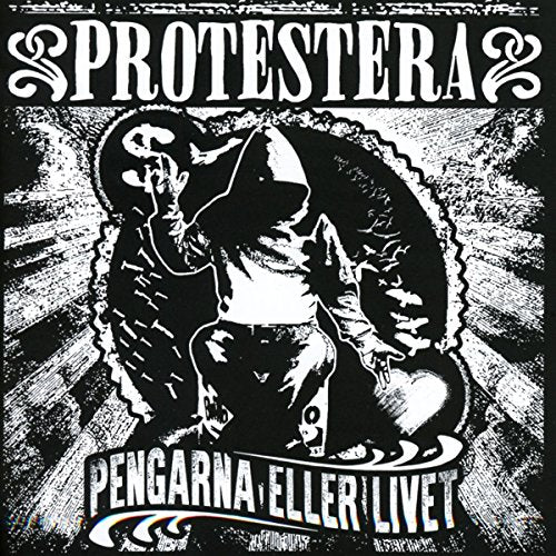 Black and white CD cover with a figure and band name "Protestera".