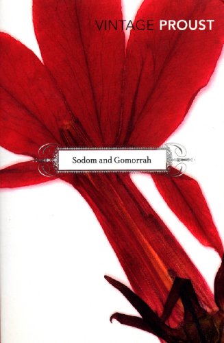 Book cover featuring a large red flower with the title Sodom and Gomorrah.