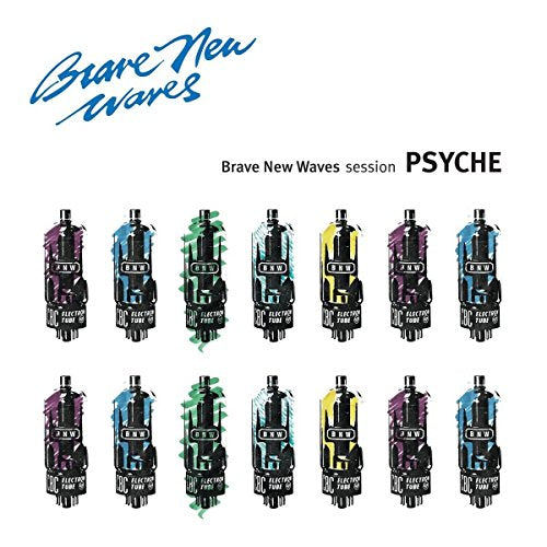 Psyche" vinyl record cover with illustrated bottles in vibrant colors.